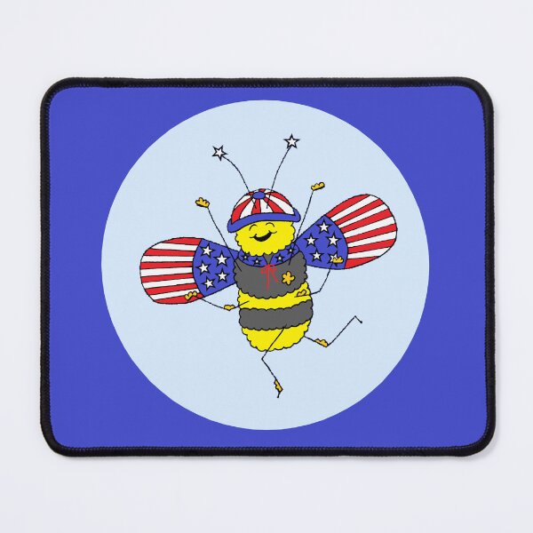 Item preview, Happy 4th of July Baby Bee Circle Die Cut designed and sold by JoyousArt4u.