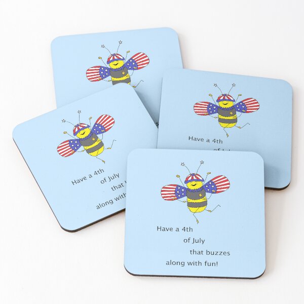 Item preview, Happy 4th of July Baby Bee Wishes designed and sold by JoyousArt4u.