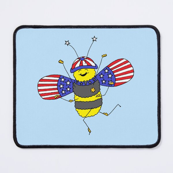 Item preview, Happy 4th of July Baby Bee Die Cut designed and sold by JoyousArt4u.