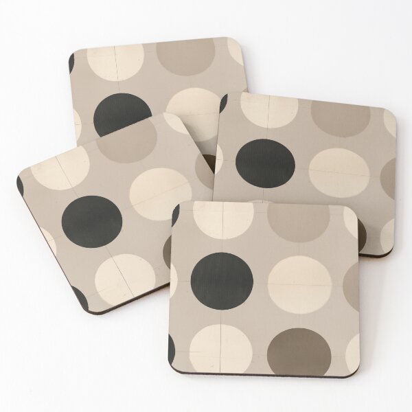 Item preview, Neutral bauhaus style geometric circles pattern designed and sold by filigreedigital.