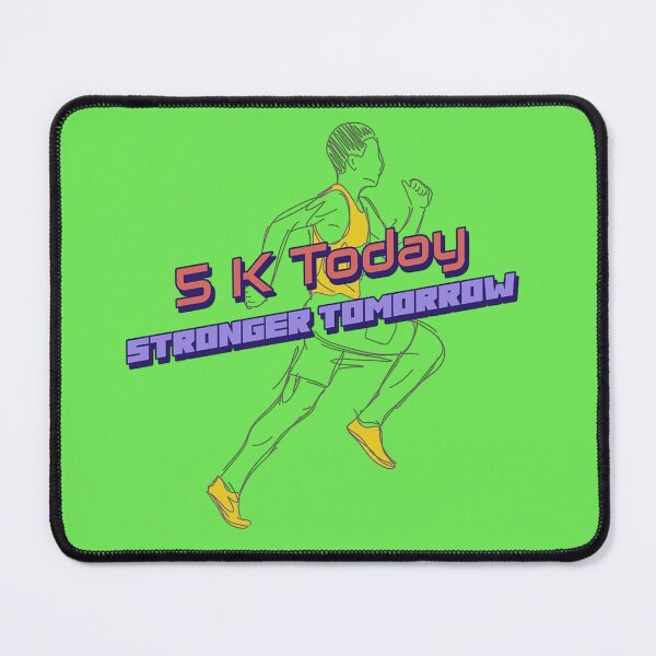 Item preview, 5K Today Stronger Tomorrow Yellow Top and Tennis with Green and Purple Letters designed and sold by LynnLLewis.