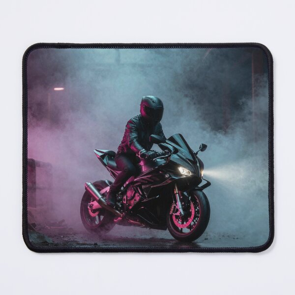 Item preview, "Neon City Dark Rider" motorcycle art designed and sold by JustBigggie.