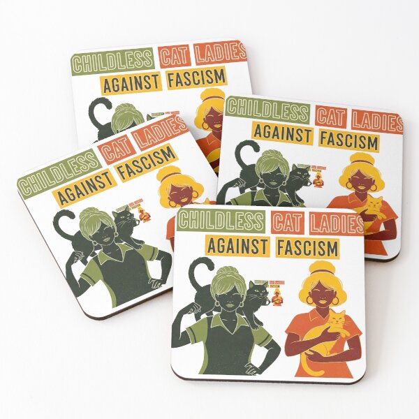 Item preview, Childless Cat Ladies Against Fascism Vintage designed and sold by Pollock.