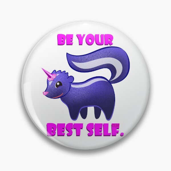 Item preview, Be Your Best Self (skunk-unicorn) designed and sold by MooneyDoodles.