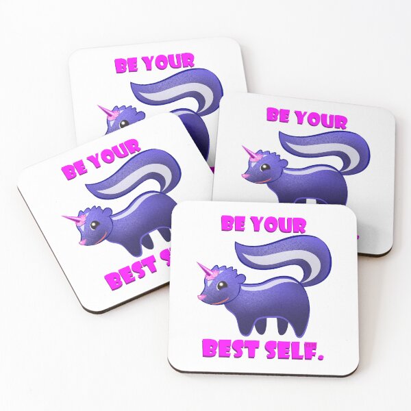 Item preview, Be Your Best Self (skunk-unicorn) designed and sold by MooneyDoodles.