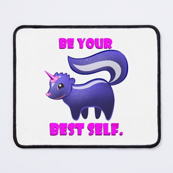 Item preview, Be Your Best Self (skunk-unicorn) designed and sold by MooneyDoodles.