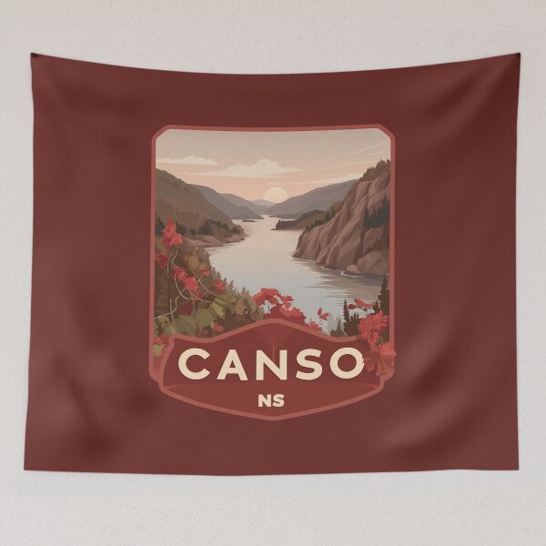 Item preview, Canso Nova Scotia, Eastern Shore Coastal Cliff & Bay Sunset NS Canada designed and sold by meganohm.