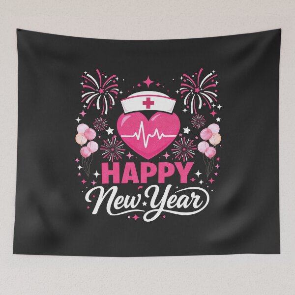 Item preview, Happy New Year Nurse Heartbeat Celebration 2026 designed and sold by FreshVibe Prints.