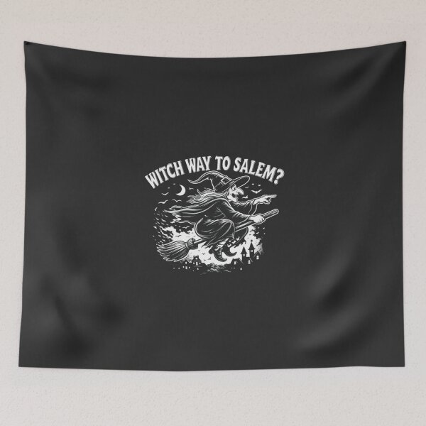 Item preview, Witch Way to Salem? – Funny Witch Broom Halloween Design designed and sold by RollFuzzy.