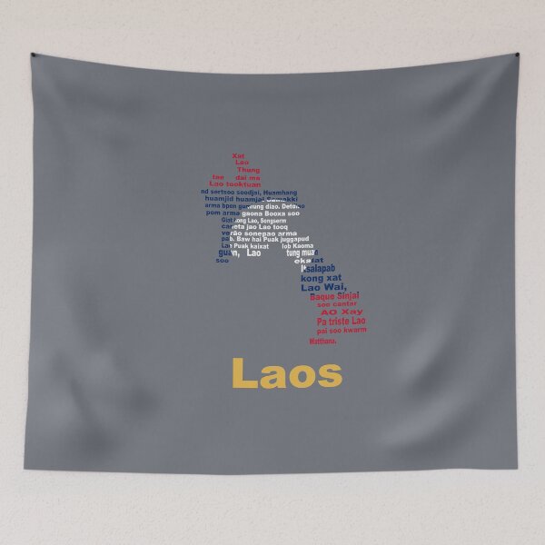 Item preview, Laos Anthem Map and Flag – Southeast Asian Heritage and Pride designed and sold by JR78.