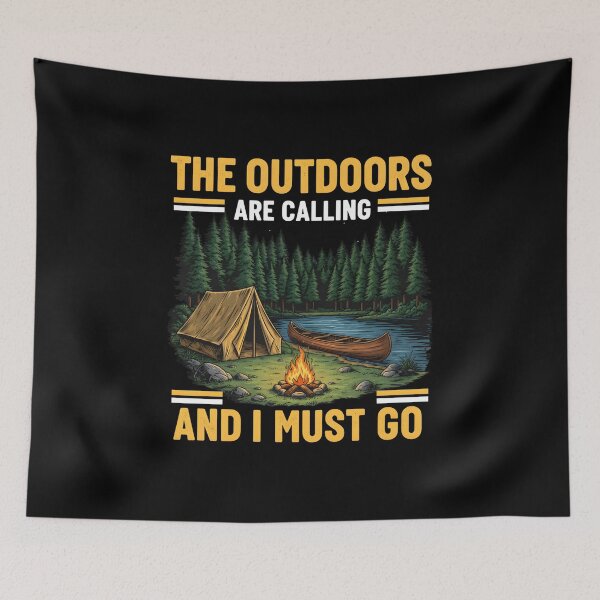 Item preview, The Outdoors Are Calling - Vintage Camping & Adventure Art designed and sold by Latikshop.