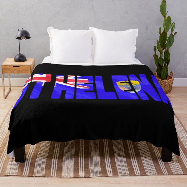 Item preview, ST HELENA - Flag Flying in Wind cut to Letters Souvenir Sticker Shirt designed and sold by Adam Gormley.