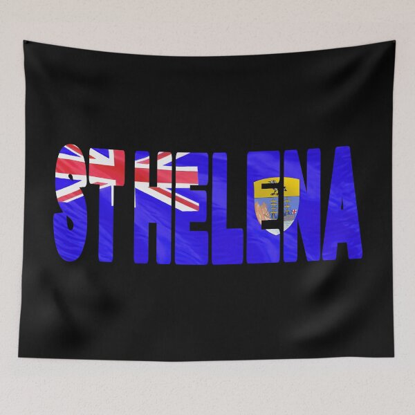 Item preview, ST HELENA - Flag Flying in Wind cut to Letters Souvenir Sticker Shirt designed and sold by Adam Gormley.