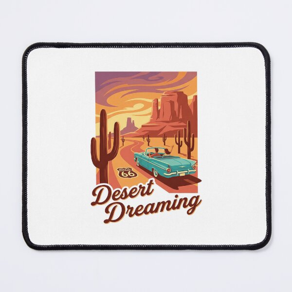 Item preview, Desert Dreaming Vintage Route 66 Road Trip Retro Travel Poster Southwest Art designed and sold by Maxbevier.