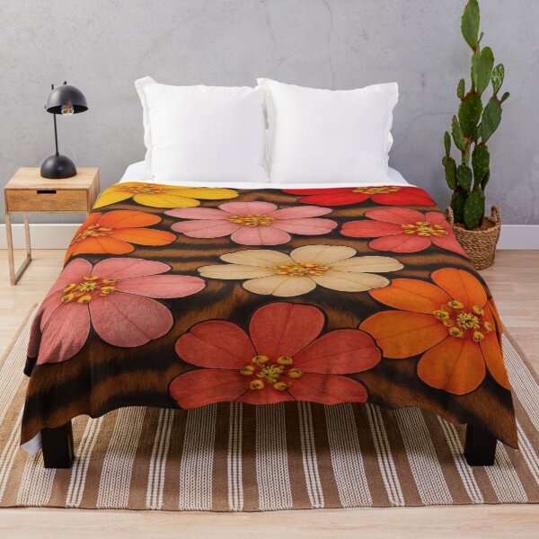 Item preview, Pattern Flowers Aesthetic nature Floral Abstract Summer Leopard Tiger Japanese Wildflower designed and sold by KamalaDesign.