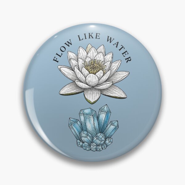 Item preview, Flow Like Water - Aquamarine & Water Lily Art designed and sold by Credisaim.