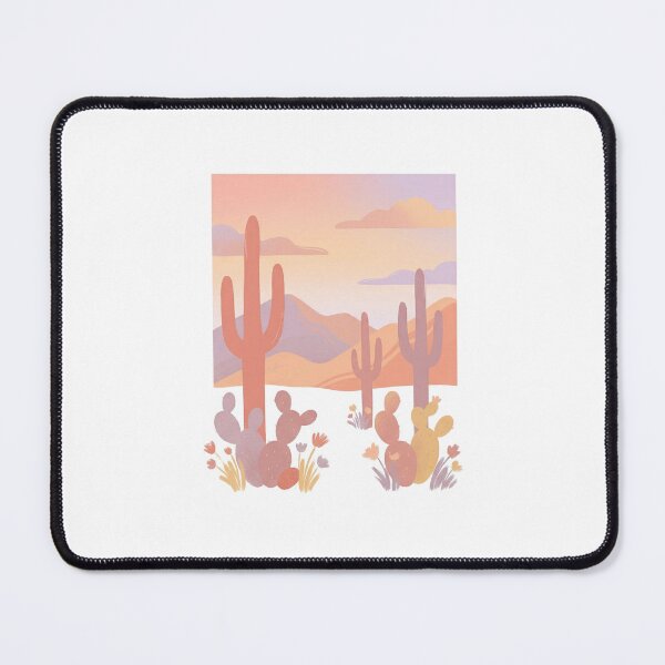 Item preview, Pastel Desert Sunset Saguaro Cactus Southwestern Dreamy Landscape Wall Art designed and sold by Maxbevier.