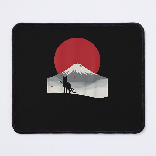 Item preview, Silent Ronin Cat – Crimson Moon designed and sold by yaginoie.