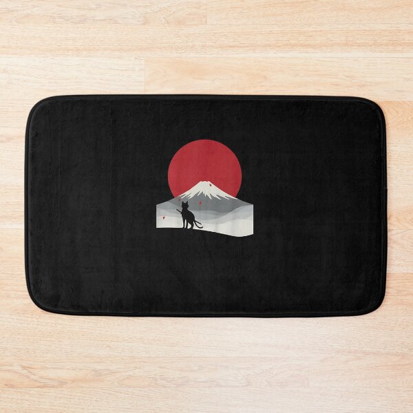 Item preview, Silent Ronin Cat – Crimson Moon designed and sold by yaginoie.
