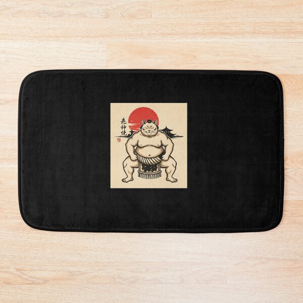 Item preview, Sumo Cat Warrior – Japanese Ink Art  designed and sold by yaginoie.