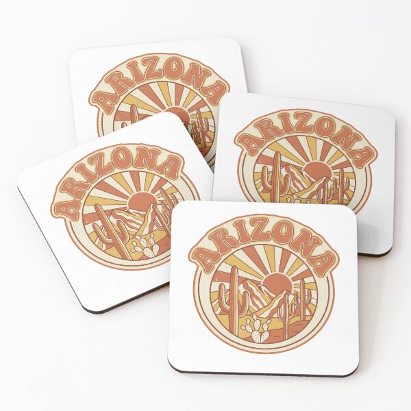Item preview, Arizona Retro Badge Vintage 70s Desert Sunset Saguaro Cactus Circle Patch Style designed and sold by Maxbevier.
