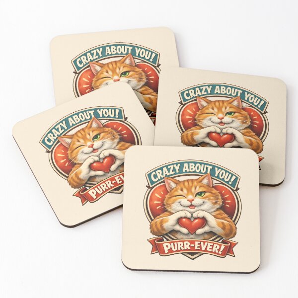Item preview, Valentine Cat with Love Heart – Retro Romance designed and sold by memememescat.