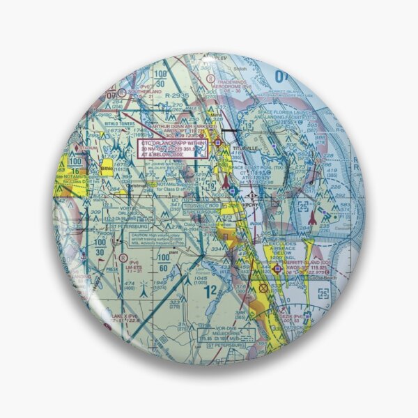 Item preview, space coast sectional chart KMLB KTIX valkaria airport designed and sold by PilotandPlane.