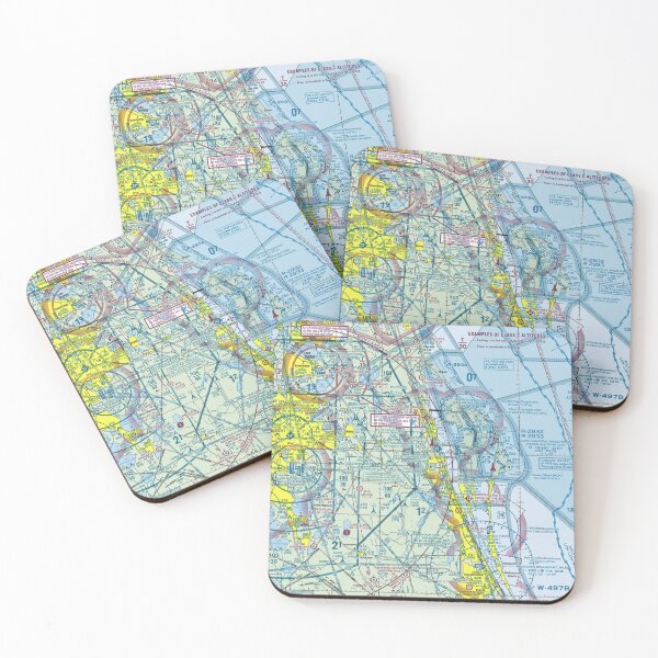Item preview, space coast sectional chart KMLB KTIX valkaria airport designed and sold by PilotandPlane.