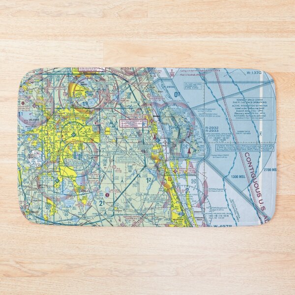 Item preview, space coast sectional chart KMLB KTIX valkaria airport designed and sold by PilotandPlane.