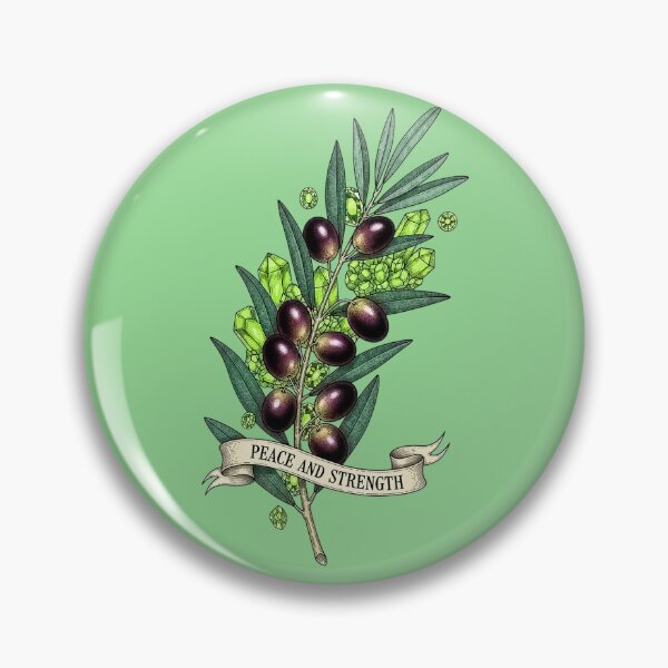 Item preview, Peace And Strength - Olive Branch & Peridot Art designed and sold by Credisaim.