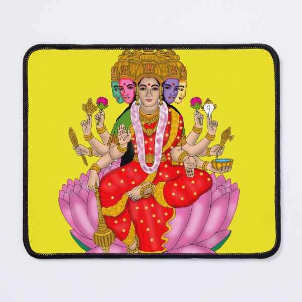 Item preview, Goddess Gayatri – Divine Mother Spiritual Artwork designed and sold by Harshit_Digital_Arts.