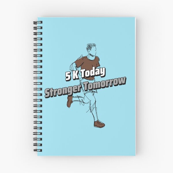Item preview, 5 K Today Stronger Tomorrow Person Running In Earthy Brown Top and Tennis designed and sold by LynnLLewis.