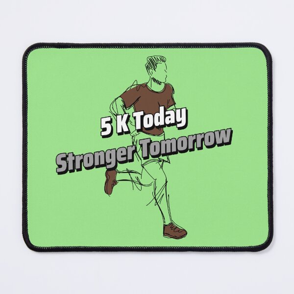 Item preview, 5 K Today Stronger Tomorrow Person Running In Earthy Brown Top and Tennis designed and sold by LynnLLewis.