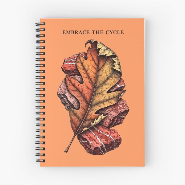 Item preview, Embrace The Cycle - Autumn Oak Leaf & Red Jasper Art designed and sold by Credisaim.