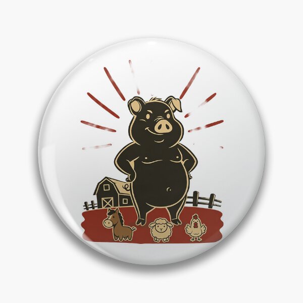 Item preview, The Bossy Pig – Animal Farm (Satirical Illustration) designed and sold by DandoLaTalla.