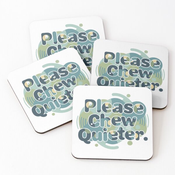Item preview, Please Chew Quieter - Minimalist Retro Abstract Text Design designed and sold by axiksa10.