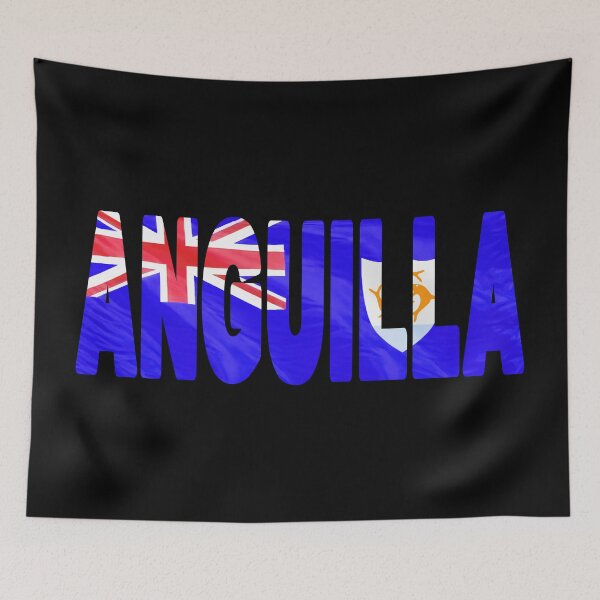 Item preview, ANGUILLA - Flag Flying in Wind cut to Letters Souvenir Sticker Shirt designed and sold by Adam Gormley.