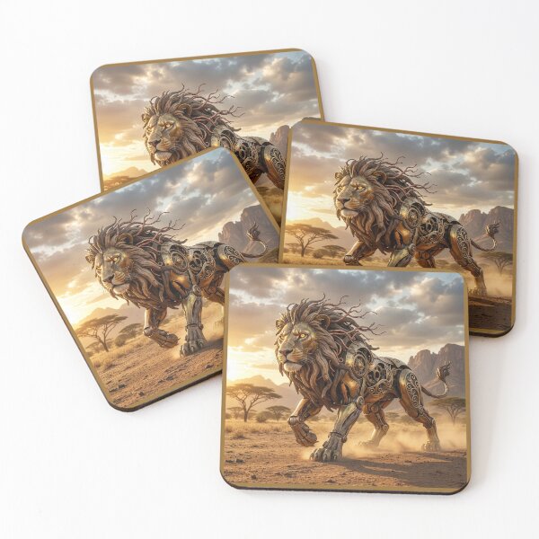 Item preview, Art Nouveau Driftwood Lion on Savannah designed and sold by Tridentulus.