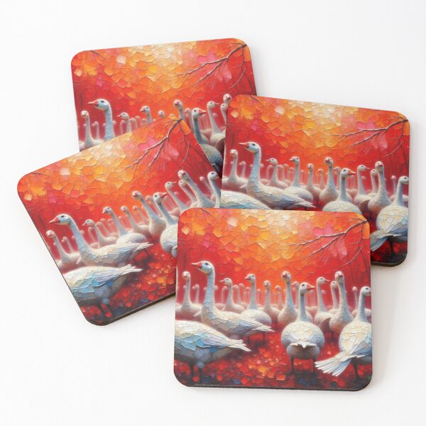Item preview, Walking with Geese at Sundown designed and sold by Whimsical Art by Angela.