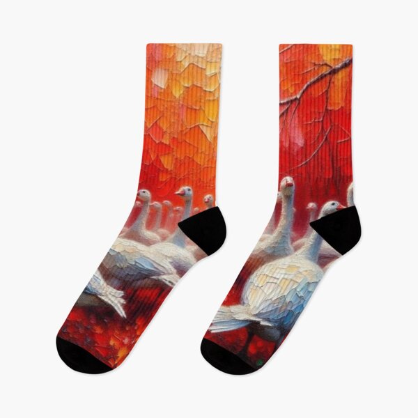 Item preview, Walking with Geese at Sundown designed and sold by Whimsical Art by Angela.