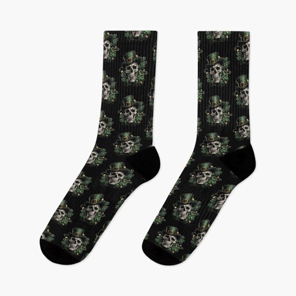 Item preview, St Patricks Day Skull with Shamrocks designed and sold by Harpagann.