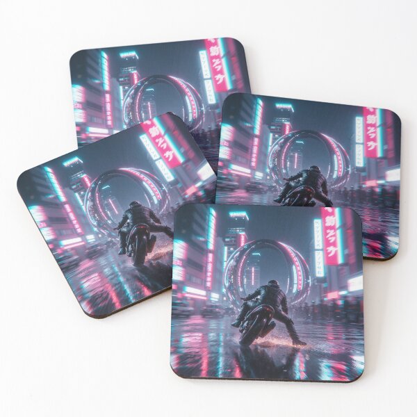 Item preview, "Neon City Rider" Digital Motorcycle Art designed and sold by JustBigggie.