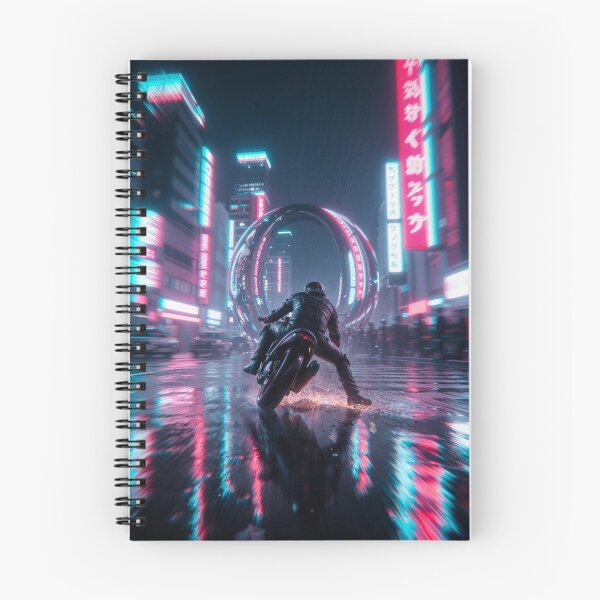 Item preview, Arte digital de motocicletas "Neon City Rider" designed and sold by JustBigggie.