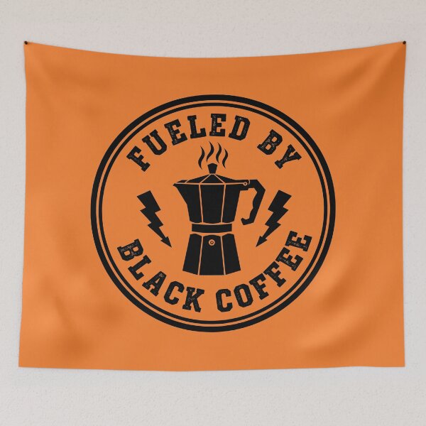 Item preview, Fueled by Black Coffee vintage moka pot emblem designed and sold by homydesign.