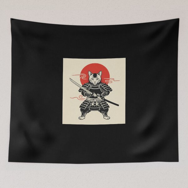 Item preview, Vintage Samurai Cat Warrior designed and sold by SWEET-TINAPAY.