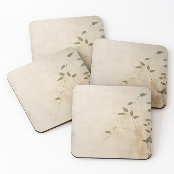 Item preview, Wabi sabi and japandi inspired vintage minimalist tiny abstract leaves designed and sold by filigreedigital.