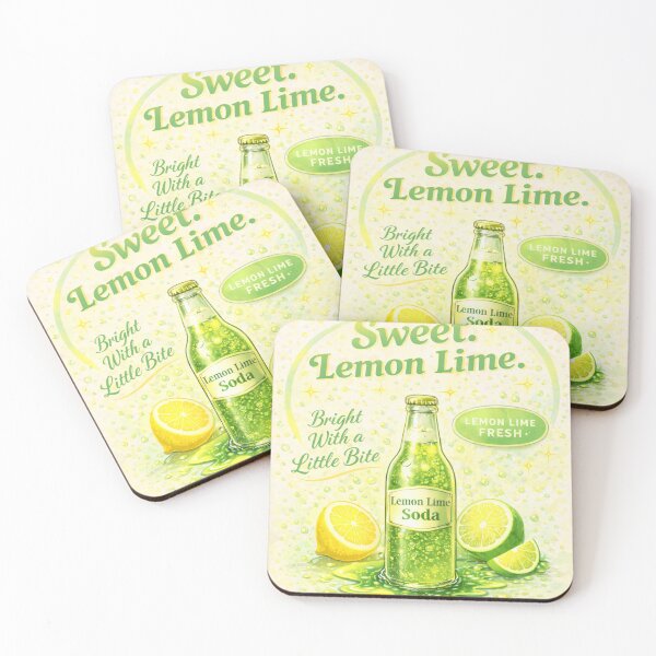 Item preview, Lemon Lime Retro Soda designed and sold by Ediblelove.