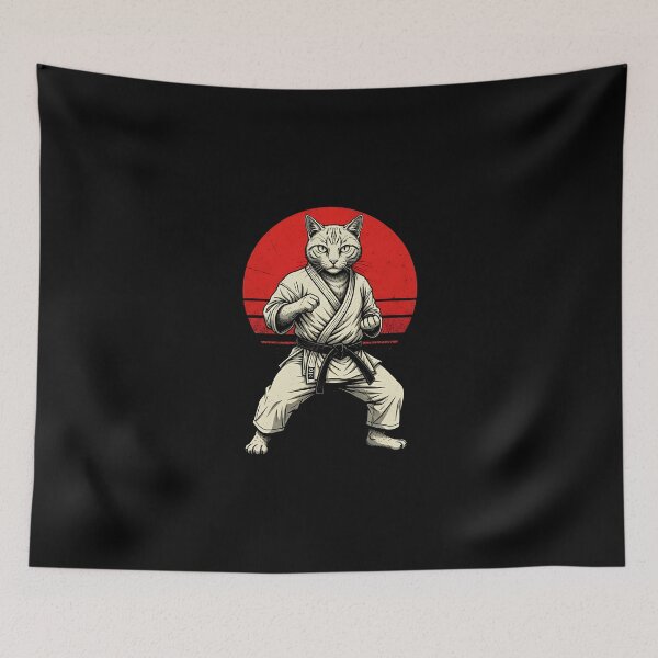 Item preview, Cat Karate Judo Japan Japanese Flag Funny Graphic designed and sold by SWEET-TINAPAY.