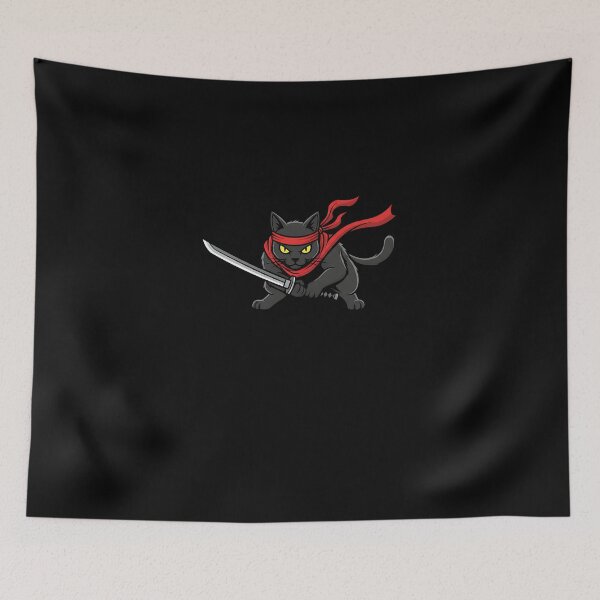 Item preview, Cat Ninja Samurai Japan Japanese Flag Kawaii Funny Graphic designed and sold by SWEET-TINAPAY.