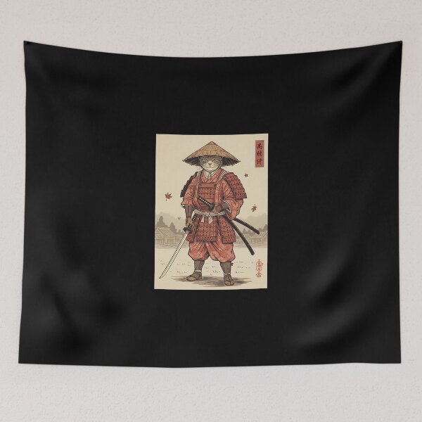 Item preview, Cat Samurai Japan Japanese Funny Graphic  designed and sold by SWEET-TINAPAY.